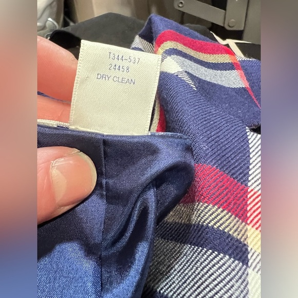 PENDLETON Classic Navy, red and white‎ plaid single button blazer size S. - Picture 10 of 12